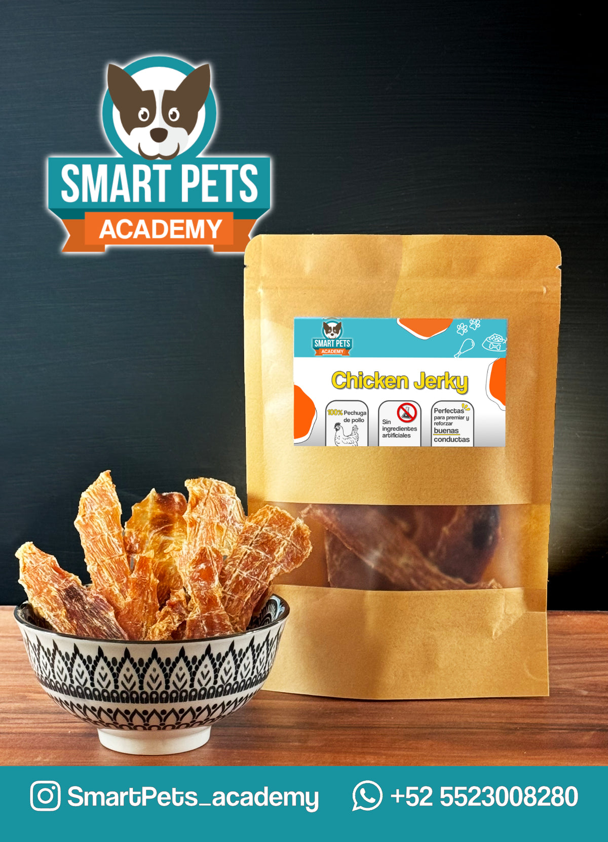 Chicken Jerky 100 g – Pechuga de pollo deshidratada