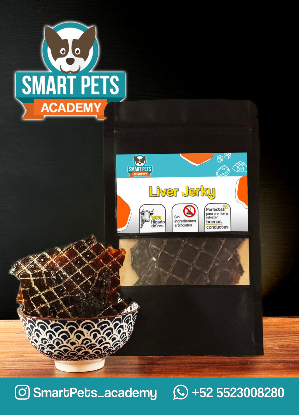 Liver Jerky 100 g – Hígado de res deshidratado