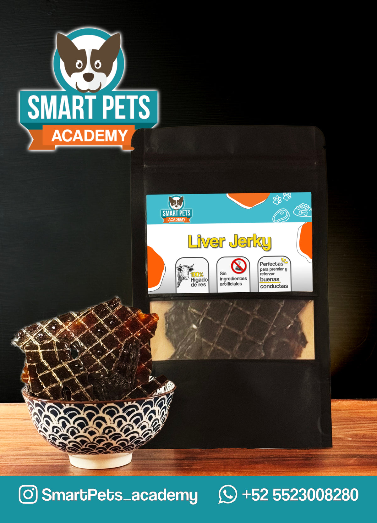 Liver Jerky 100 g – Hígado de res deshidratado